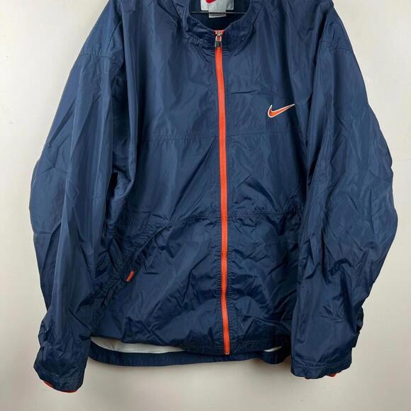 Vintage Nike Windbreaker Jacket XXL Blue Red Swoosh Logo Full Zip Malaysia - Picture 1 of 10
